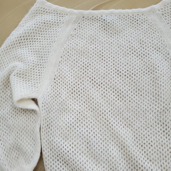 REISS Laurie Open-Knit Alpaca-Wool Blend Women's Off Shoulder Sweater Size XS - Picture 5 of 11